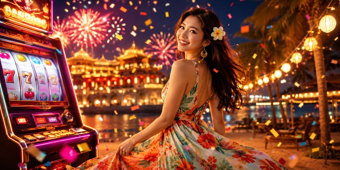 Không khí lễ hội slot game sôi động tại Huế với ánh đèn neon rực rỡ